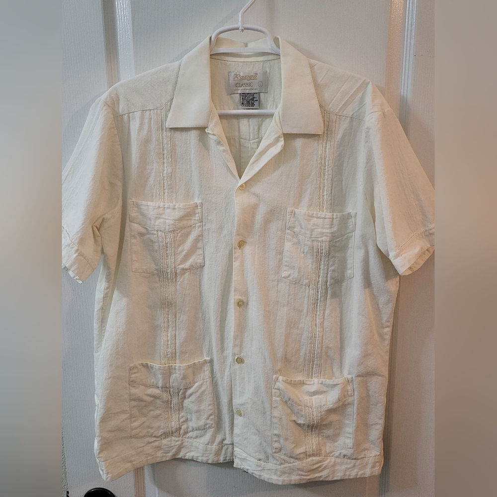 Vintage Ravgo Classic Merida Yucatan Mexico Button Up Short Sleeve Shirt Men's L